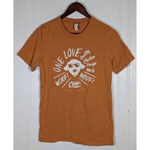 Raising Cane’s Employee Crew Small Shirt Orange One Love Dog Chicken Fingers Tee